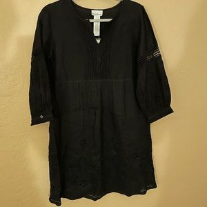 Tommy Bahamas black long sleeve midi dress size xs